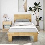 vidaXL Cadre de lit avec tête de lit sans matelas 90x200 cm