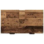 vidaXL Ensemble de mobilier de salle de bain Plaid 2 Pièces Bois ancien