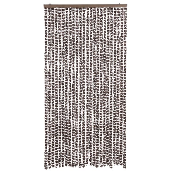 vidaXL Moustiquaire Marron et blanc 100x220 cm Chenille
