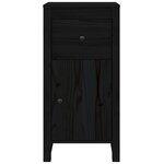 vidaXL Buffets 2 Pièces Noir 40x35x80 cm Bois massif de pin