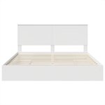 vidaXL Lit de Rangement Blanc 180 x 200 cm Bois d'ingénierie