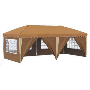 vidaXL Tente de fête pop-up 575 x 288 x 245 cm Beige