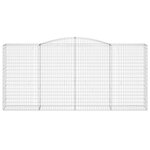 vidaXL Paniers à gabions arqués 2 Pièces 400x50x180/200 cm Fer galvanisé