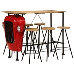 vidaXL Ensemble de bar 7 Pièces bois de manguier massif