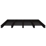 vidaXL Lit de palette sans matelas noir bois massif