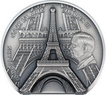 Pièce de monnaie en Argent 10 Dollars g 62.2 (2 oz) Millésime 2024 Historical Monuments EIFFEL TOWER (PRÉCOMMANDE)