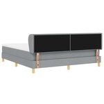 Lit à ressorts vidaXL avec matelas gris clair 180x200 cm en tissu