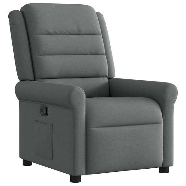 vidaXL Fauteuil inclinable Gris foncé Tissu