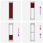 vidaXL Store plissé rouge bordeaux 40x200 cm largeur du tissu 39 4 cm