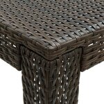 vidaXL Table de bar de jardin Marron 140 5x60 5x110 5cm Résine tressée