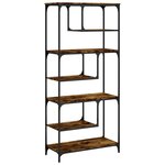 vidaXL Bibliothèque chêne fumé 81x36x176 cm bois d'ingénierie