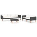 Salon de jardin meuble d'extérieur ensemble de mobilier 3 pièces avec coussins résine tressée noir 02_0016011