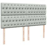 vidaXL Sommier à lattes de lit et matelas Gris clair 200x200cm Velours