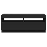 vidaXL Meuble TV avec lumières LED noir 100x35x40 cm