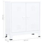 vidaXL Coffre de rangement industriel Blanc 90x40x100 cm Acier