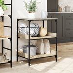 vidaXL Chariot de cuisine chêne sonoma 60x41x80 5 cm bois d'ingénierie