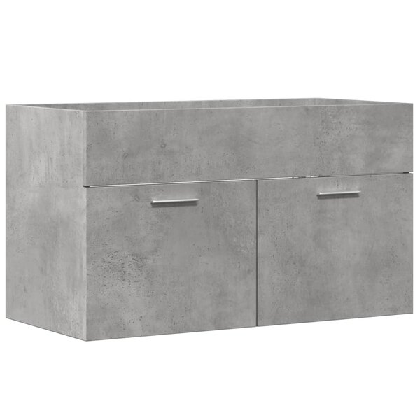 vidaXL Armoire d'évier Gris béton 80x38 5x46 cm Aggloméré