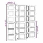 vidaXL Cloison de séparation 5 panneaux blanc bois de paulownia massif