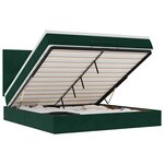 vidaXL Cadre de lit ottoman avec matelas vert foncé 160x200 cm velours