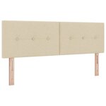 vidaXL Lit à ressorts avec matelas avec LED Crème 140 x 190 cm tissu