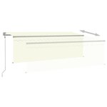 vidaXL Auvent automatique rétractable avec store 4 5x3 m Crème
