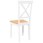 vidaXL Chaises à manger 2 Pièces blanc bois massif caoutchouc