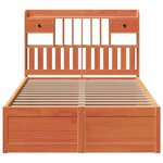 vidaXL Cadre de lit sans matelas cire marron 120x190cm bois pin massif