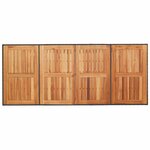 vidaXL Table de jardin et dessus en bois d'acacia noir résine tressée