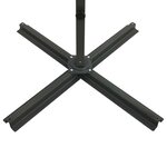 vidaXL Parasol déporté avec mât et lumières LED Sable 250 cm