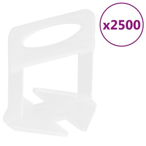 vidaXL Clips de nivellement de carreaux 2500 Pièces 3 mm