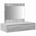 vidaXL Table de Toilette Gris 83 x 40 x 70 cm Bois d'ingénierie