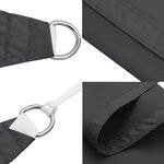 vidaXL Voile de parasol tissu oxford rectangulaire 4x6 m anthracite