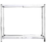 vidaXL Porte-pneus à 2 niveaux 3 Pièces Argenté 110x40x110 cm Acier