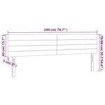 vidaXL Têtes de lit 2 Pièces Gris foncé 100x5x78/88 cm Tissu