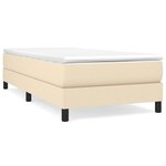 vidaXL Cadre de lit crème 100x200 cm tissu