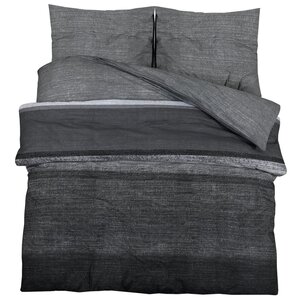 vidaXL Ensemble de housse de couette gris foncé 260x220 cm Coton