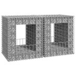 vidaXL Poteaux à panier de gabion 2 Pièces 50x50x60 cm Fer