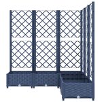 vidaXL Jardinière avec treillis bleu gris 120x120x121 5 cm PP