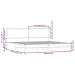 vidaXL Cadre de lit en métal sans matelas chêne marron 193x203 cm