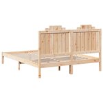 vidaXL Cadre de lit extra long sans matelas 160x210 cm bois massif