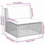 vidaXL Salon de jardin avec coussins 5 Pièces beige résine tressée