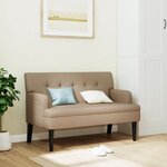 vidaXL Banc avec dossier cappuccino 112x65 5x75 cm similicuir