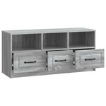vidaXL Meuble TV Sonoma gris 102 x 34 5 x 47 cm Bois d'ingénierie