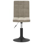 vidaXL Chaises pivotantes à manger lot de 2 gris clair velours