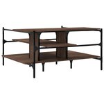 vidaXL Table basse chêne marron 100x100x48 5 cm bois d'ingénierie