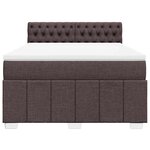 vidaXL Sommier à lattes de lit avec matelas Marron foncé 140x190 cm