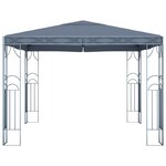 vidaXL Tonnelle avec guirlande lumineuse à LED 300x300 cm Anthracite