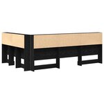vidaXL Tête de lit de rangement Chêne noir 120 cm Bois d'ingénierie