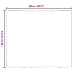 vidaXL Couverture en Fourrure de Lapin Synthétique Blanc 130 x 150 cm