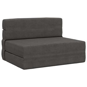 vidaXL Canapé-lit pliable Gris foncé 70 x 80 x 60 cm Tissu